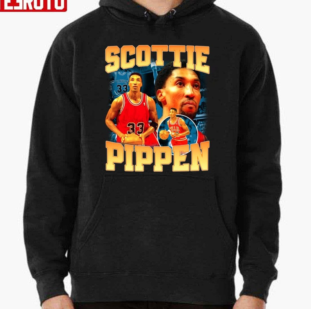 Basketball Vintage Retro 80s Scottie Pippen 90s Unisex Hoodie