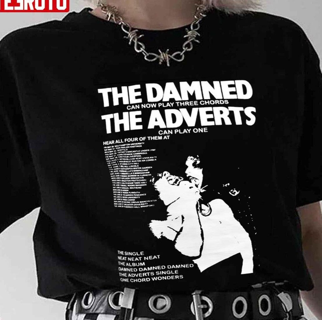 The Damned The Adverts Tour 90s Unisex T-Shirt