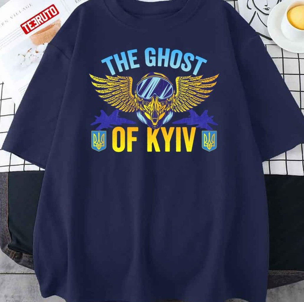 The Ghost Of Kyiv Stand With Ukraine Ace Fighter Pilot Unisex T-Shirt