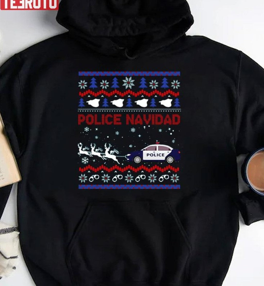 Police Navidad Christmas Design Unisex Sweatshirt
