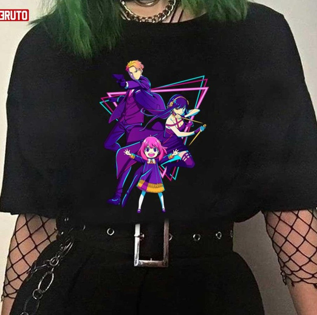 Neon Design Anime Spy X Family Unisex T-Shirt