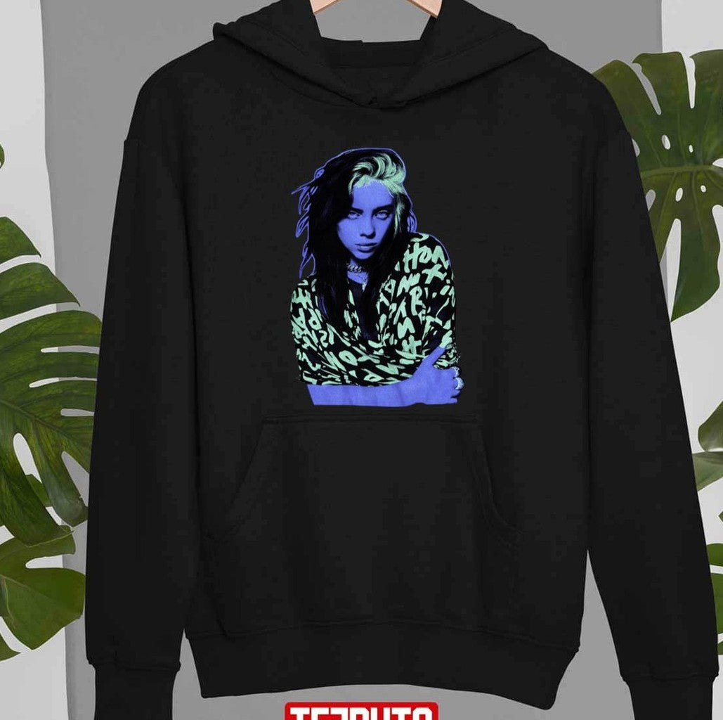 Billie Eilish Neon Portrait Girls Unisex T-Shirt