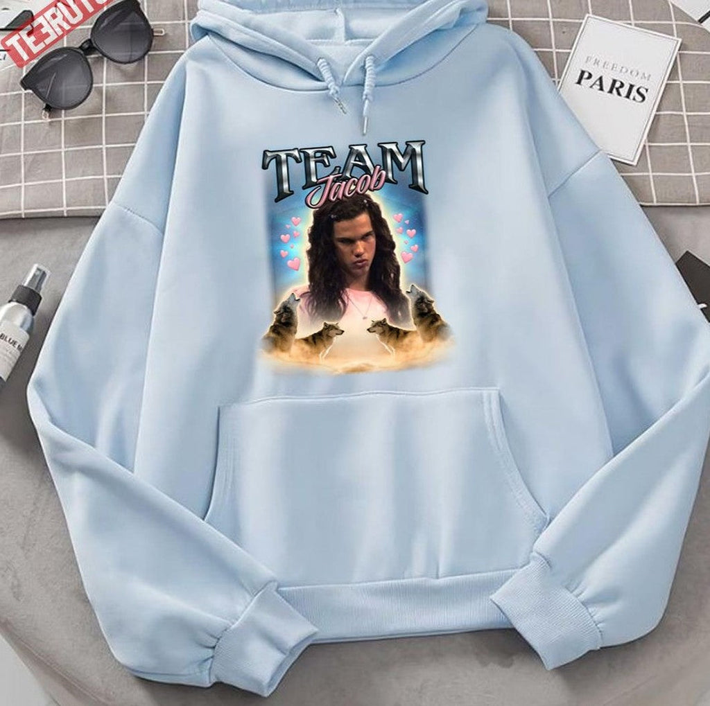Team Jacob Twilight Cursed Fan Collage Unisex Hoodie