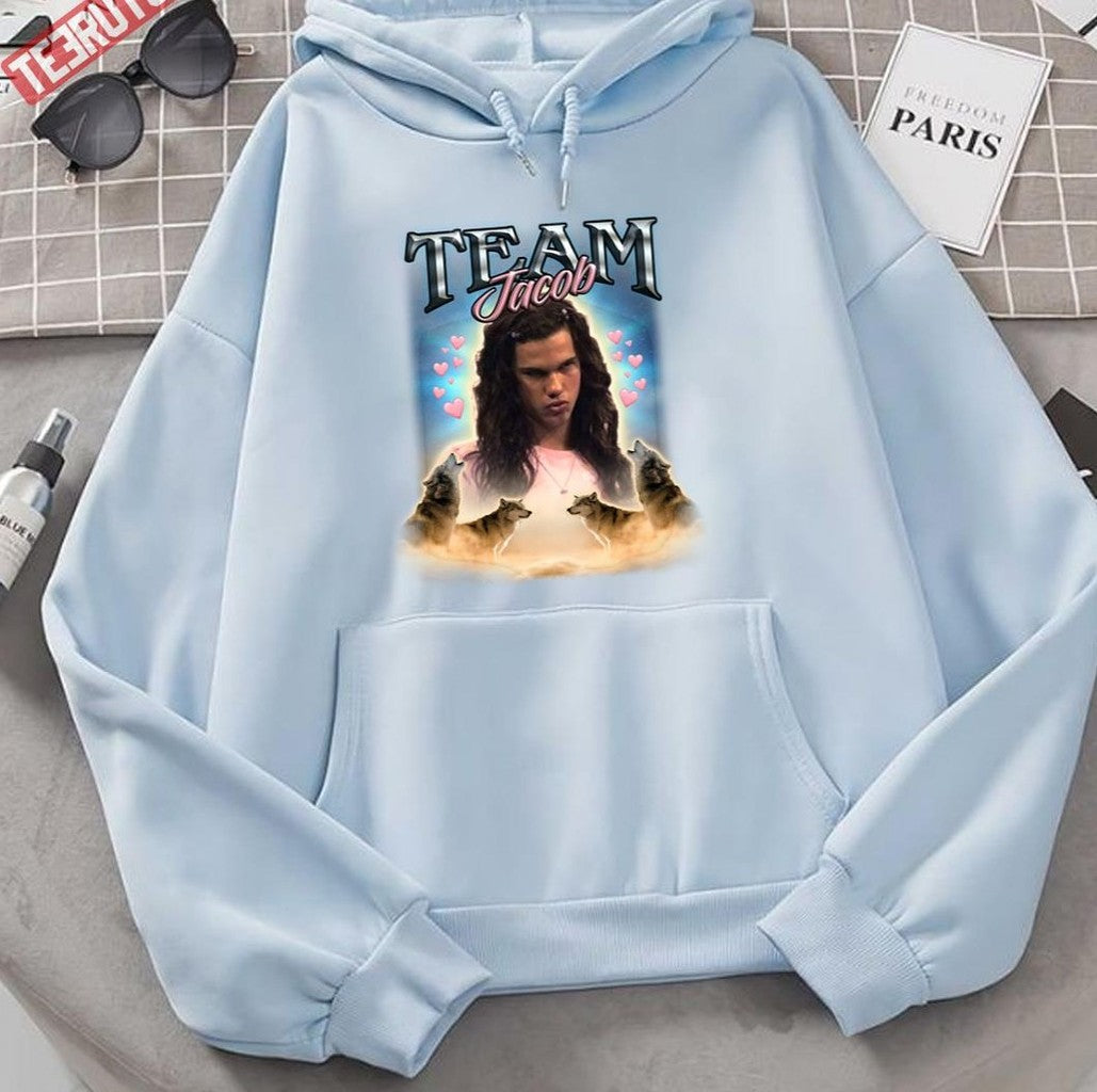 Team Jacob Twilight Cursed Fan Collage Unisex Hoodie
