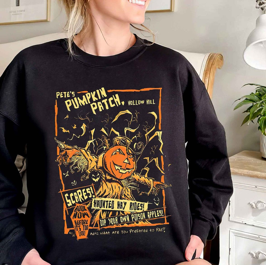Pete's Pumpkin Patch Halloween Horror Haunted Hay Rides Halloween Unisex T-Shirt