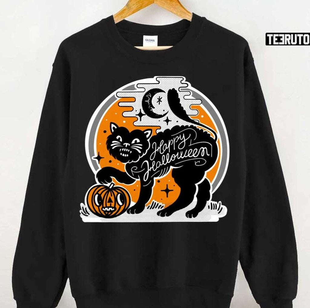 Black Cat Halloween Unisex T-Shirt
