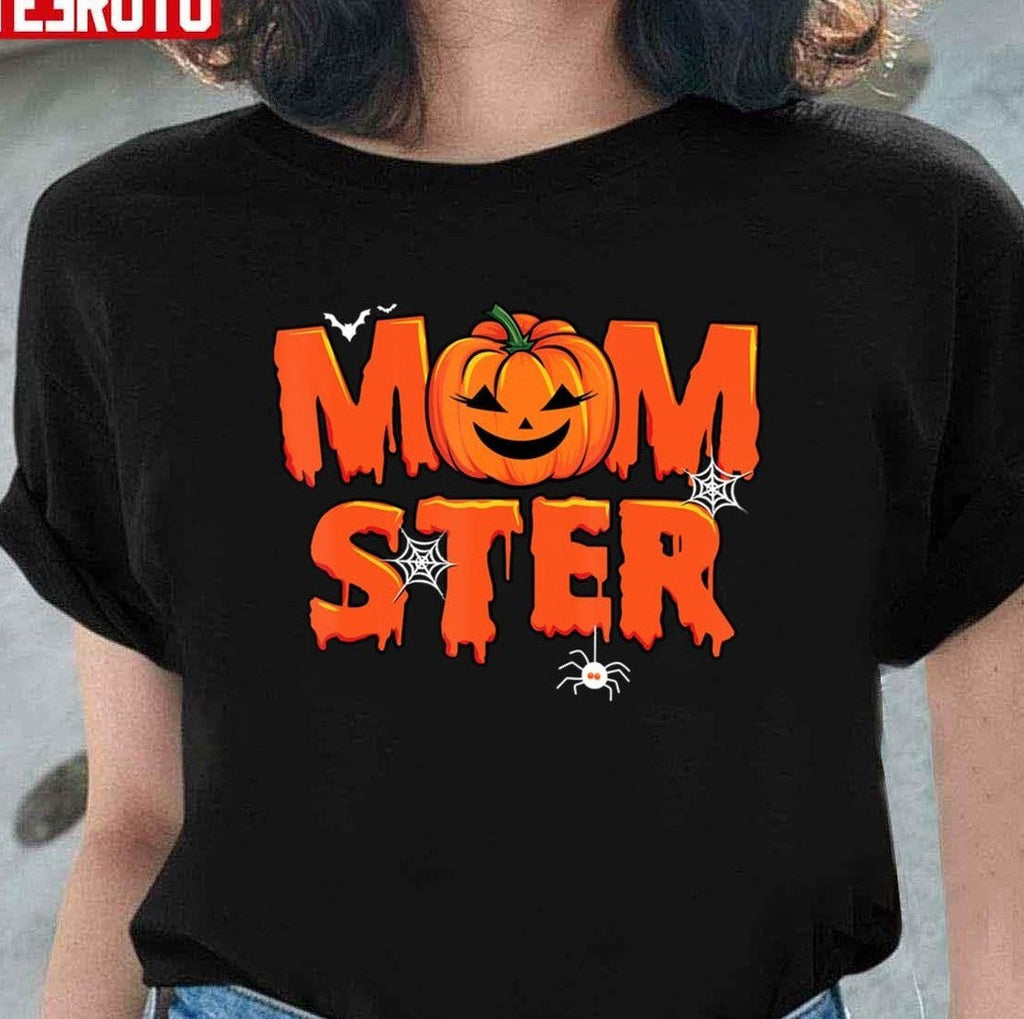 Momster Halloween Mom Pumpkin Costume Family Matching Unisex Sweatshirt