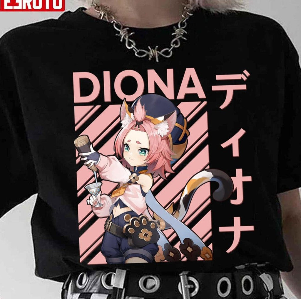 Pink Girl Diona Premium Genshin Impact Unisex T-Shirt
