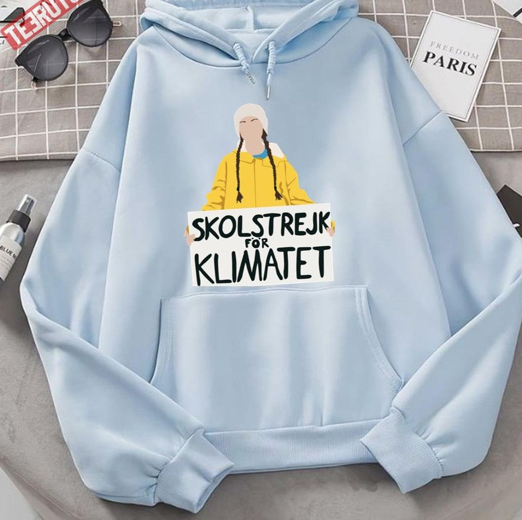 Skolstrejk For Klimatet Greta Thunberg Minimalist Unisex Hoodie