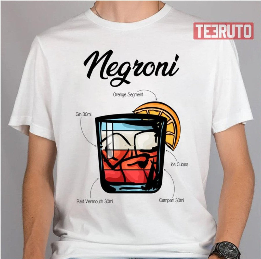 Negroni Cocktail Recipe Unisex T-Shirt
