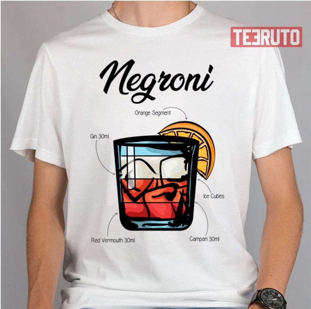 Negroni Cocktail Recipe Unisex T-Shirt