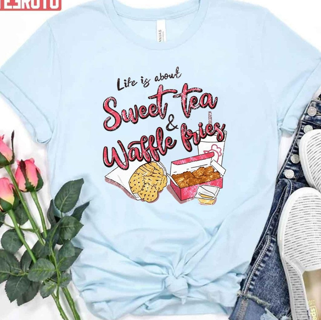Best Chick Waffle And Sweet Tea Art Unisex T-Shirt