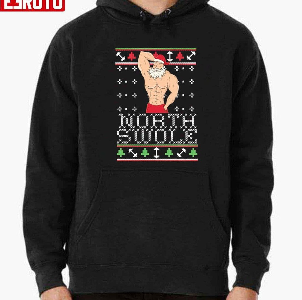North Swole Ugly Santa Christmas Unisex Sweatshirt