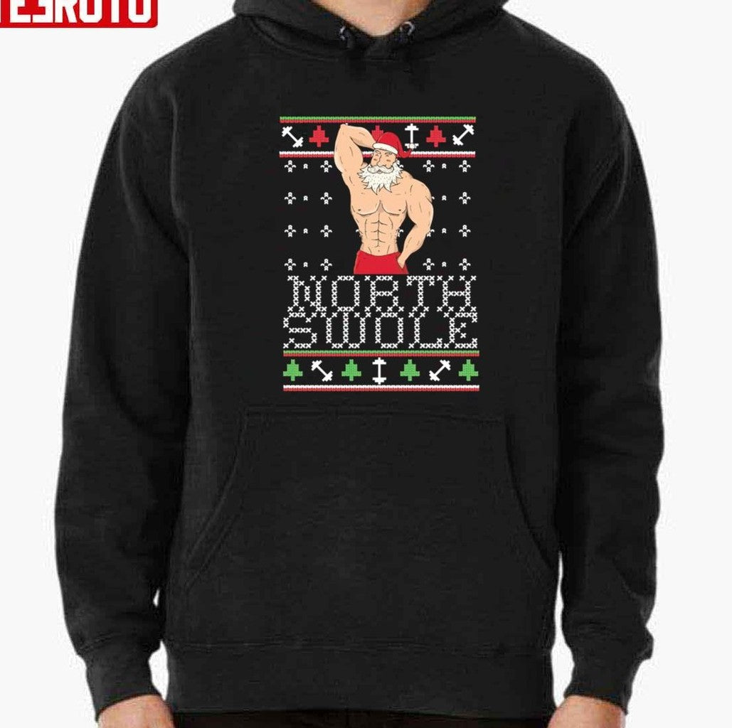 North Swole Ugly Santa Christmas Unisex Sweatshirt