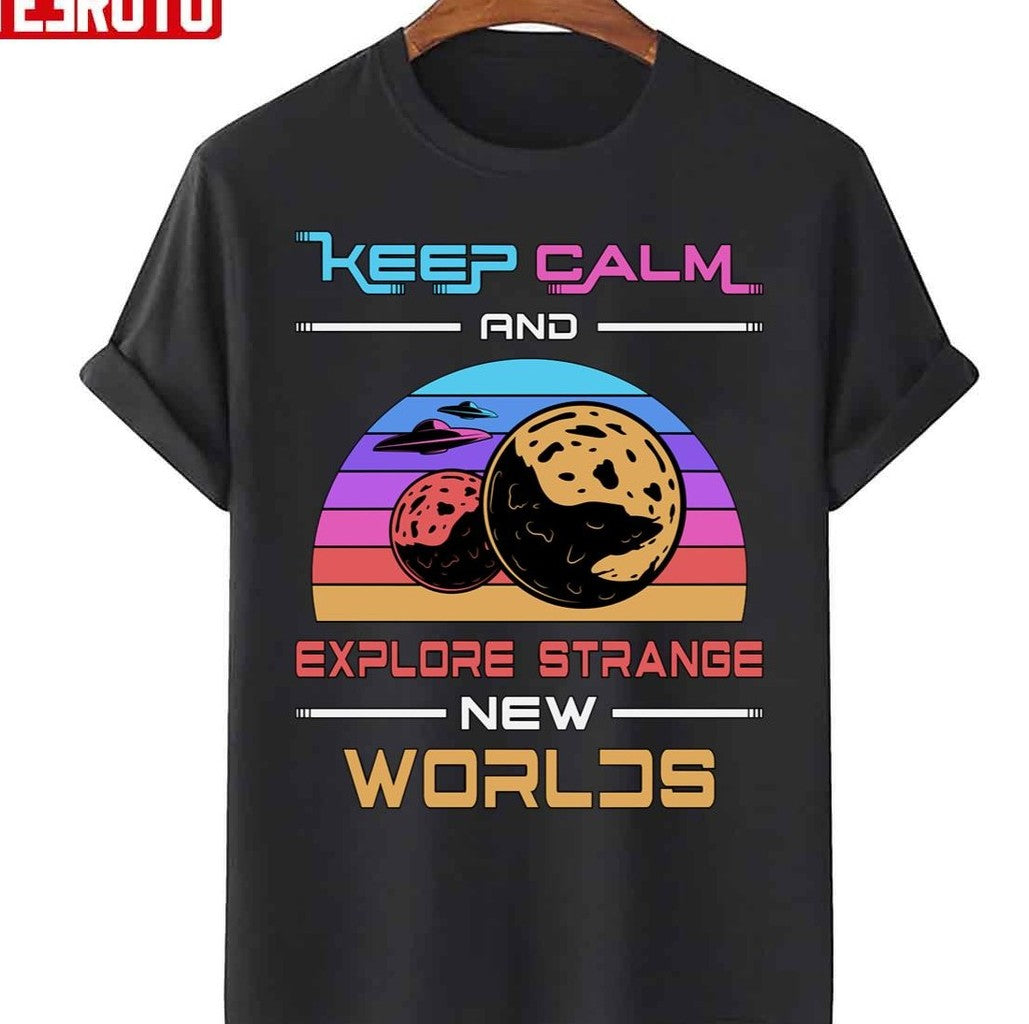 Science Fiction Day Space Keep Calm Stars T-Shirt