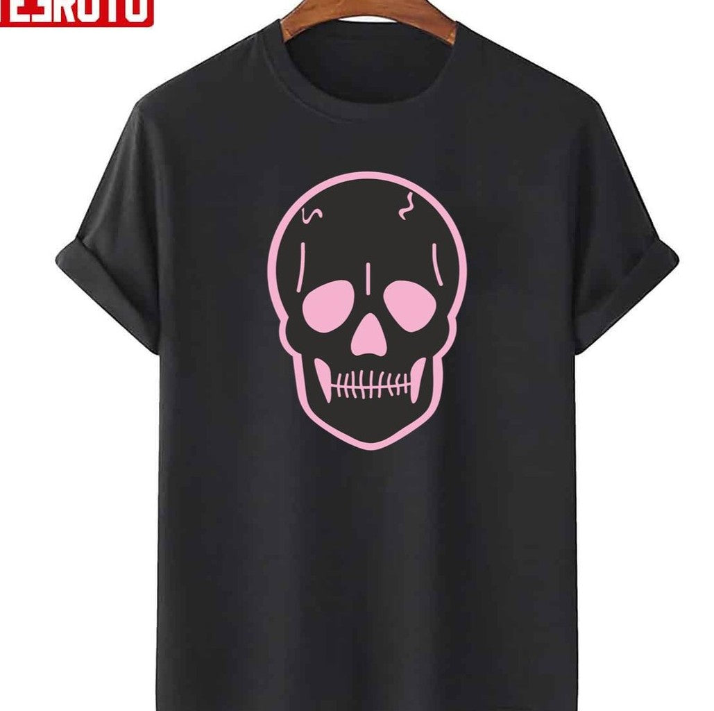 Pink Skull Pink Preppy Unisex T-Shirt
