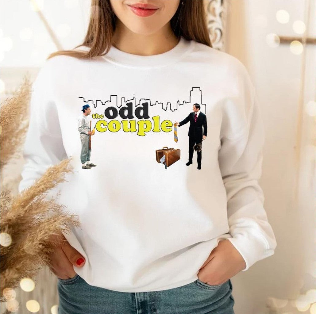 Retro Throwback The Odd Couple Felix And Oscar Skyline Tribute Unisex Sweatshirt