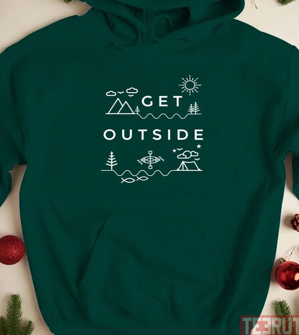 Nature Get Outside Adventure Hiking Camping Outdoorsy Unisex T-Shirt