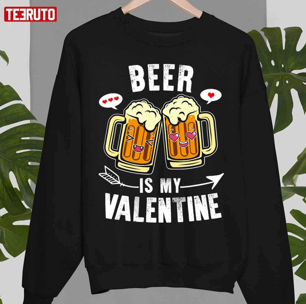 Quote Beer Is My Valentine Vintage Style Unisex T-Shirt