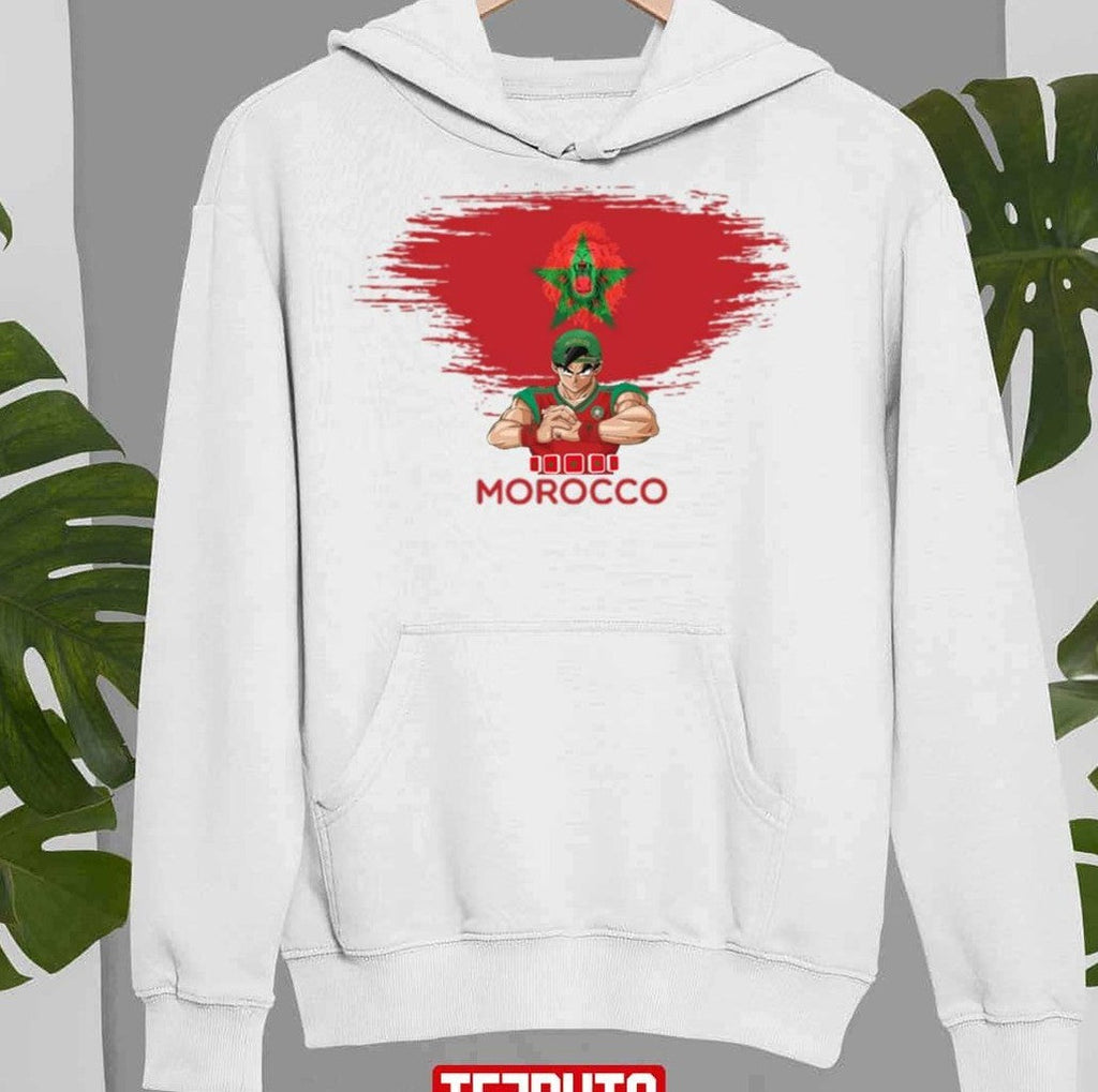 Moroccan Cartoon Design In Memory Of The Glorious World Cup 2022 Unisex Sweatshirt