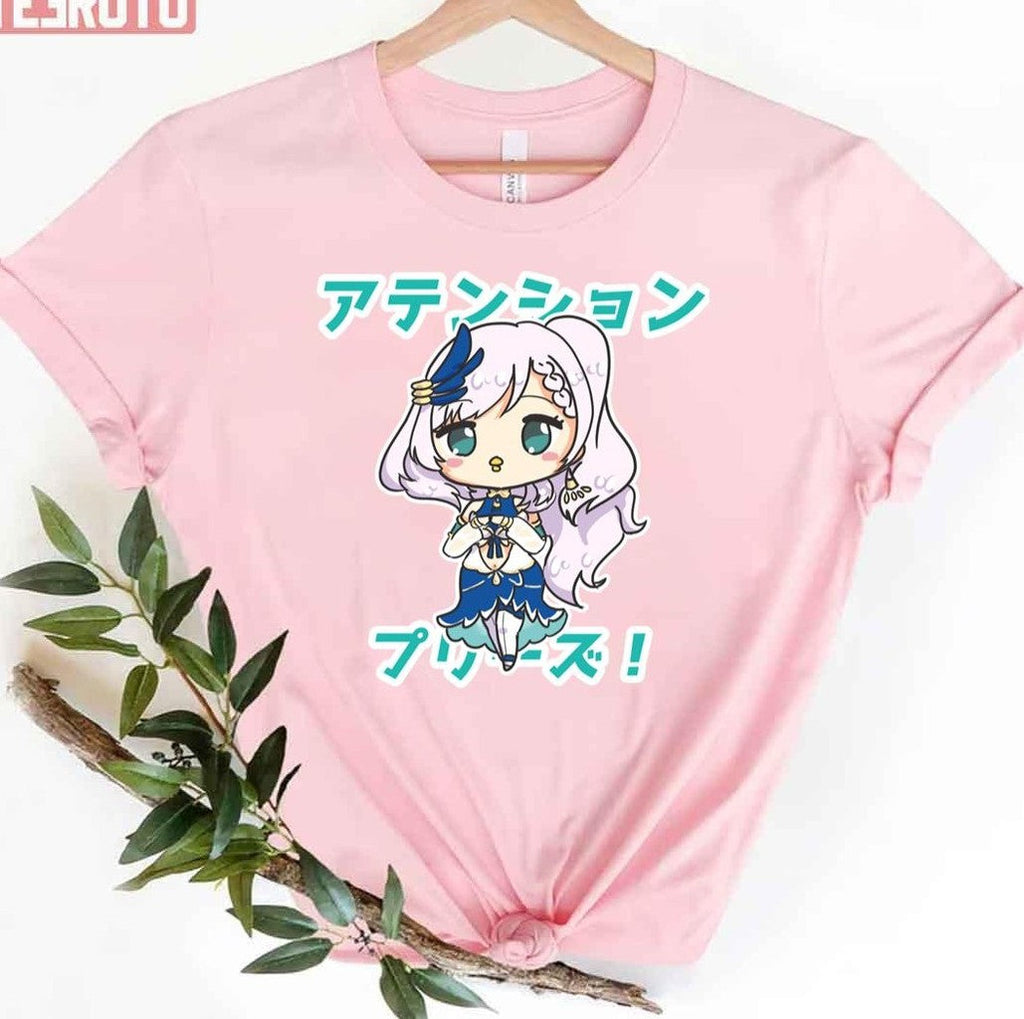 Attention Please Hololive Id Gen 2 Pavolia Reine Chibi Art Unisex T-shirt