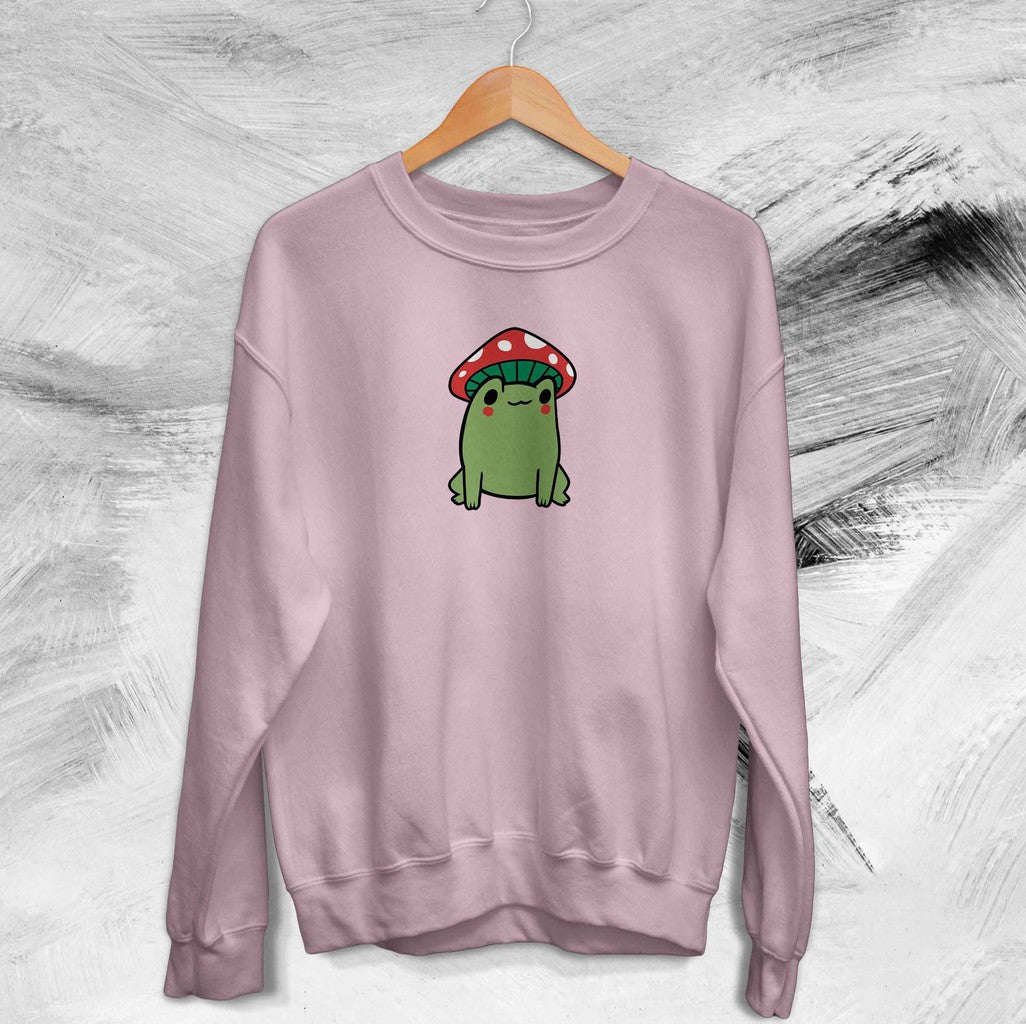 Mushroom Frog Cute Magic Mushroom Animal Lovers Crew Unisex T-Shirt