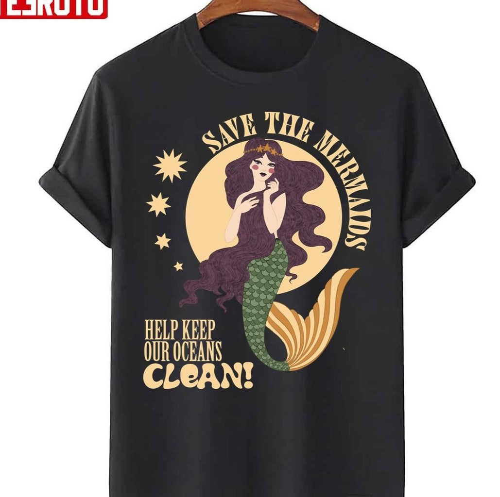 Save The Mermaids Keep Our Oceans Clean Unisex T-Shirt