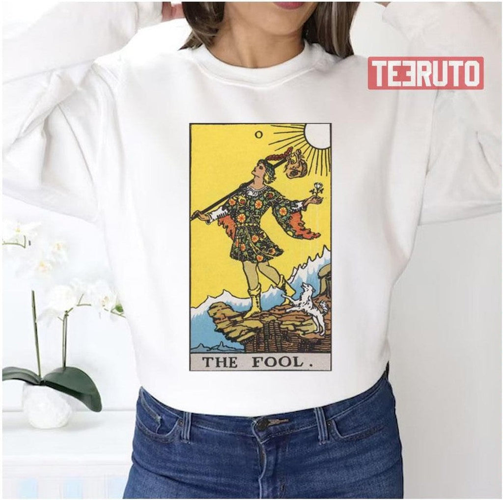 Rider Waite The Fool Tarot Card Unisex Sweatshirt