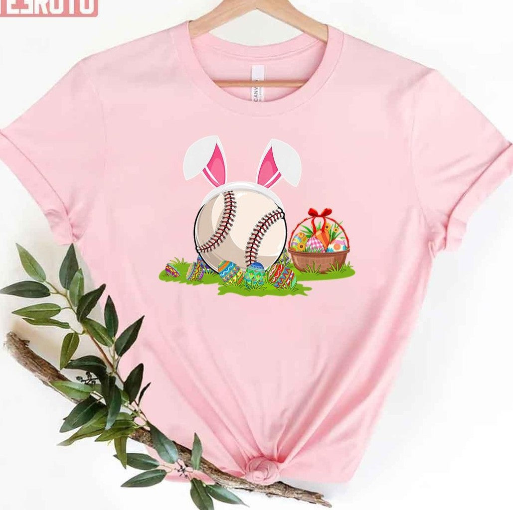 Baseball Happy Easter Bunny Baseball Unisex T-shirt