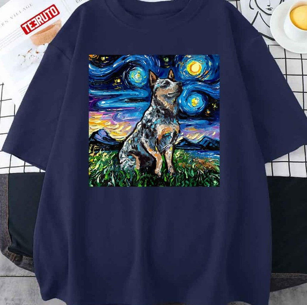 Starry Night Australian Cattle Dog Unisex Sweatshirt