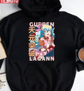 Nia Teppelin Tengen Toppa Gurren Lagann Retro Blue Red Design Unisex Hoodie
