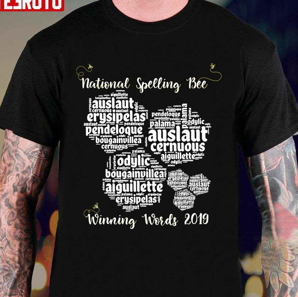 National Spelling Bee Winning Words Honeycomb Art Unisex T-Shirt