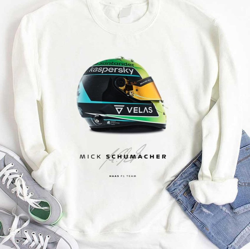 Schumacher Helmet F1 Mick Schumacher Sugnature Unisex Hoodie
