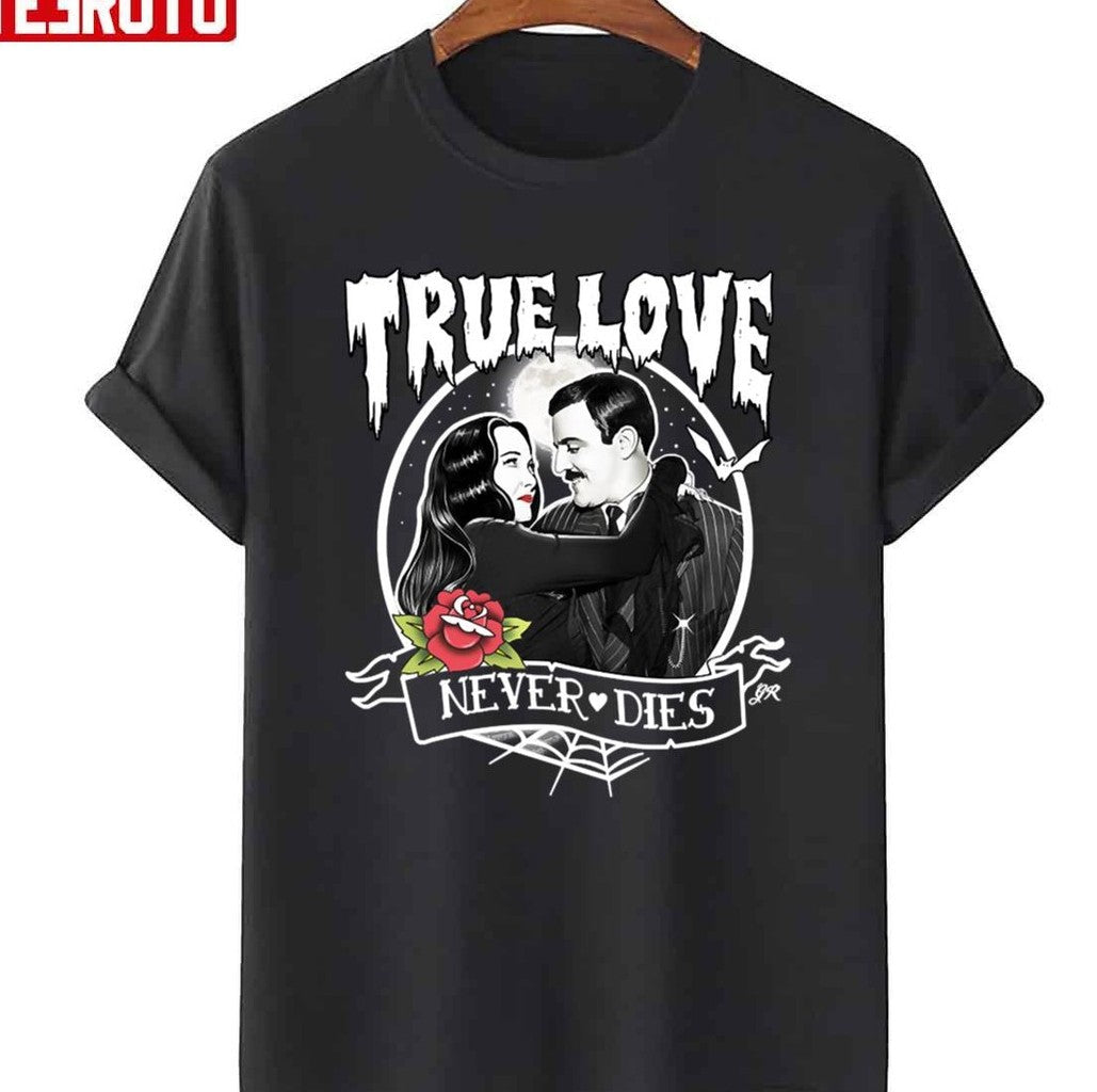 Morticia And Gomez True Love Never Dies The Family Addams Unisex Sweatshirt