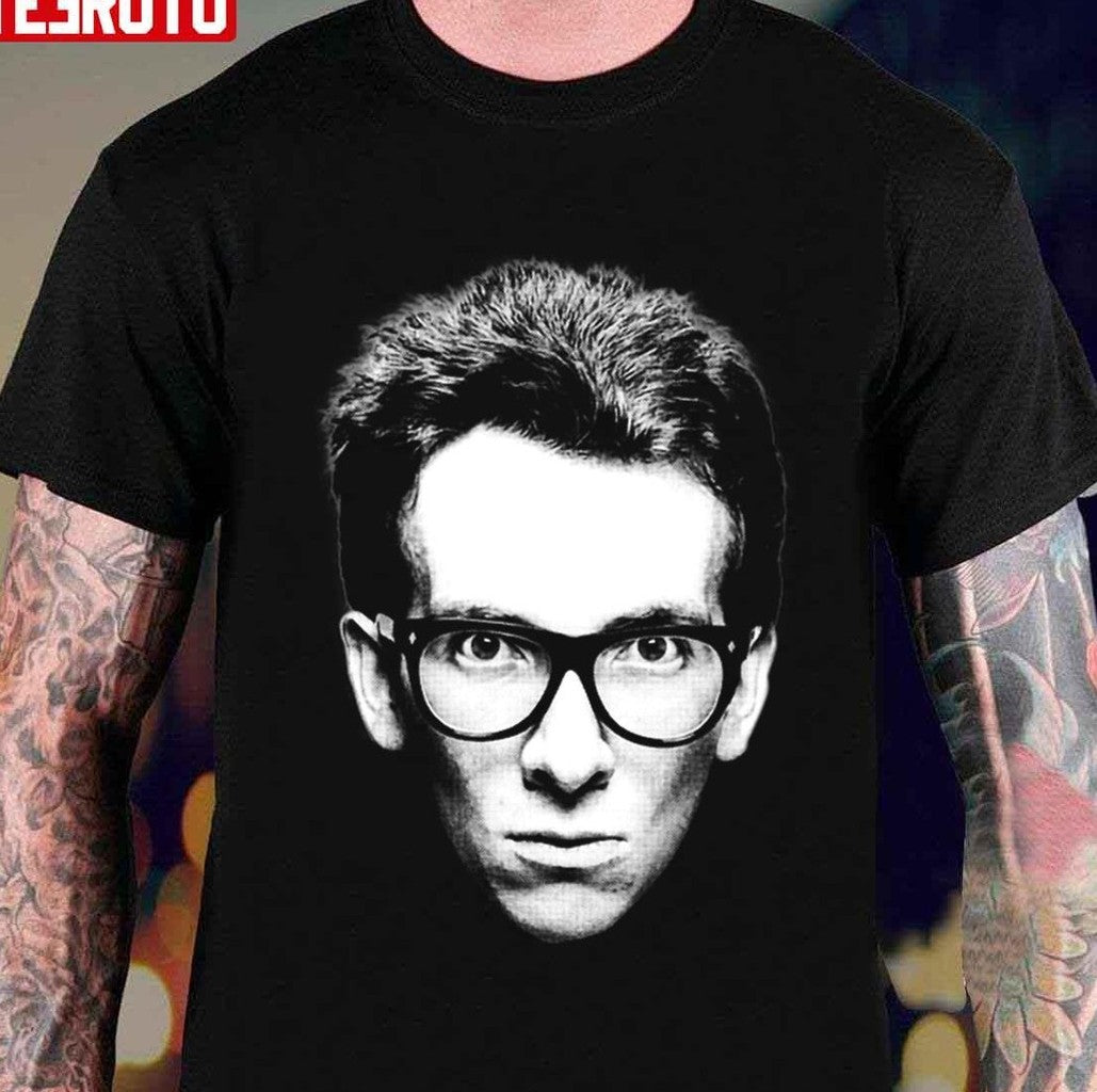 Portrait Of Elvis Costello Graphic Unisex T-shirt