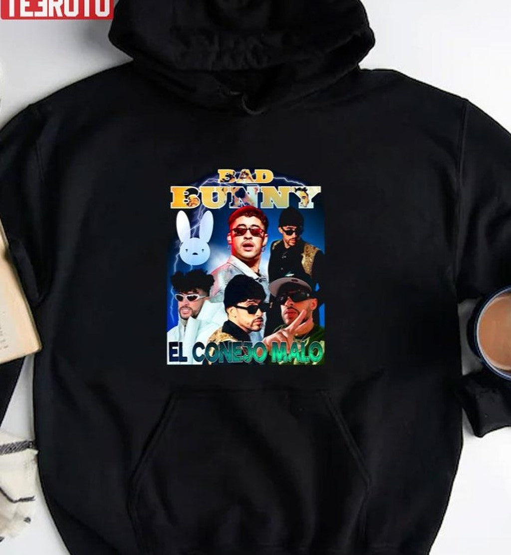Bad Bunny Rapper Latin Music Vintage Bootleg 90s Unisex T-Shirt
