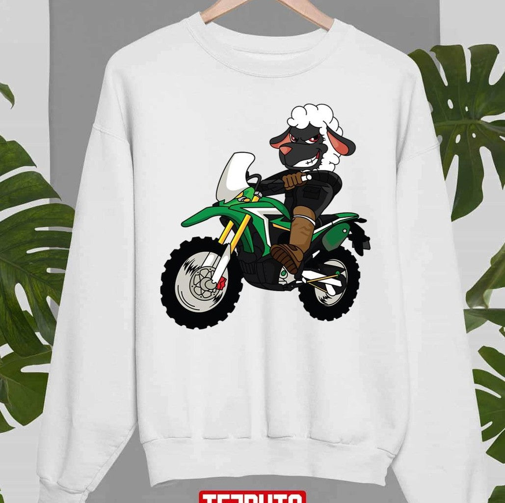 Sheep Biker Funny Art Unisex T-shirt