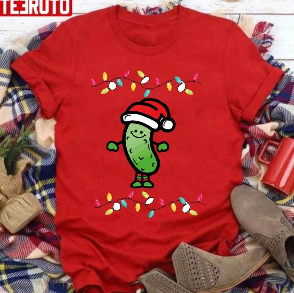 Pickle Christmas With Lights Cute Unisex Sweatshirt