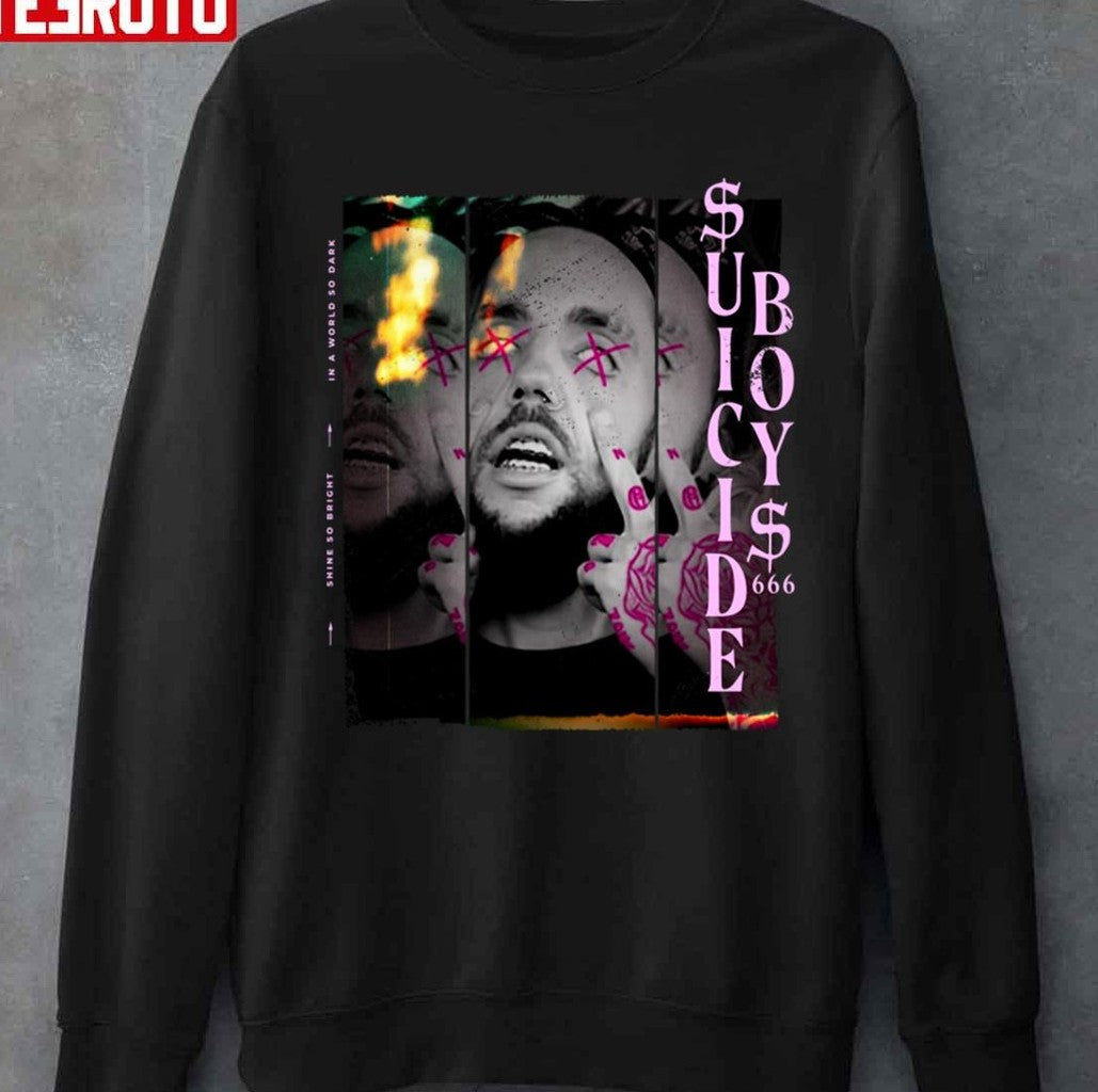 Shine So Bright In A World So Dark Scrim Suicideboys $uicideboy$ Aesthetic Unisex T-Shirt