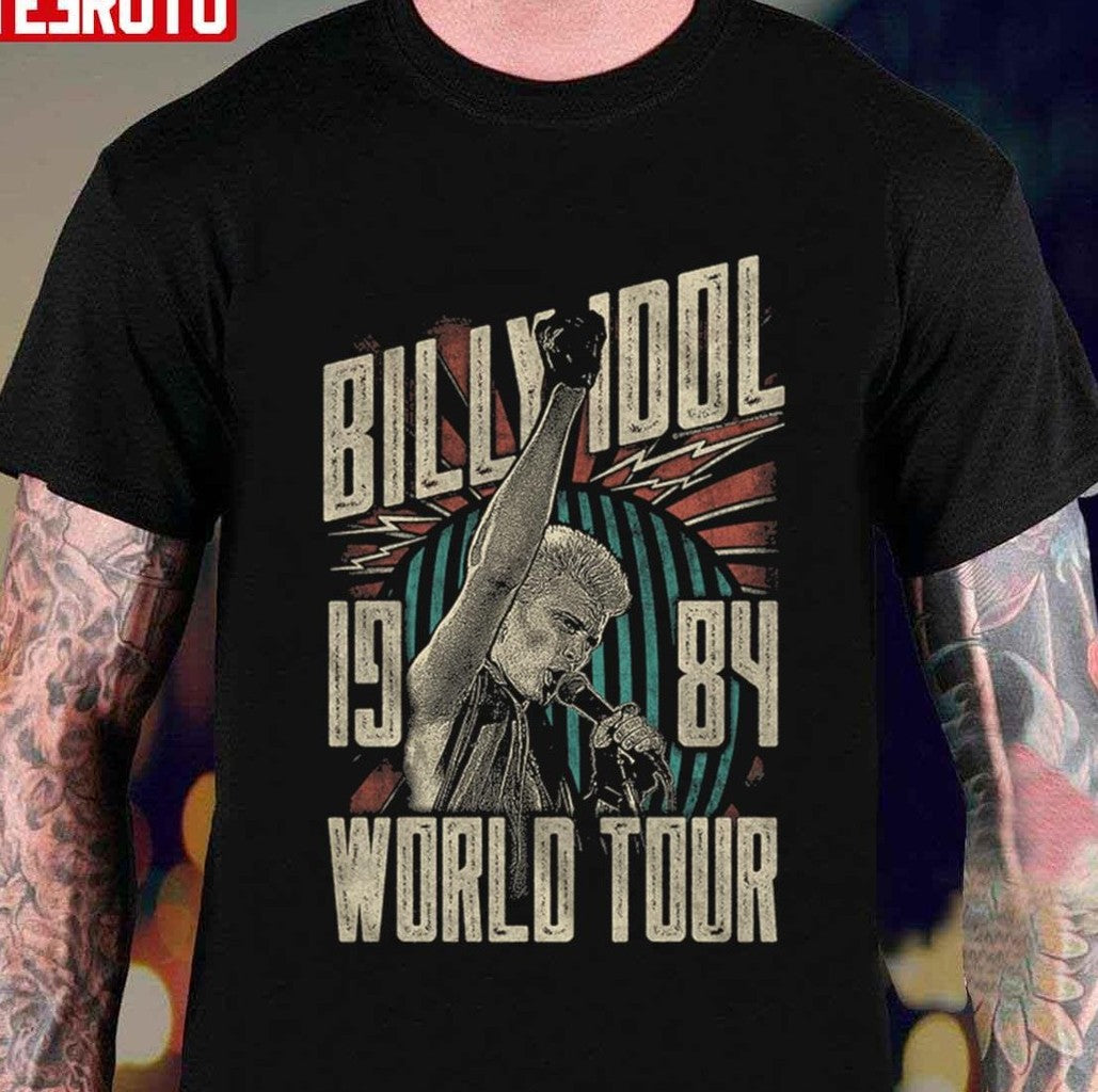 Billy Idol World Tour 1984 Graphic Unisex T-Shirt