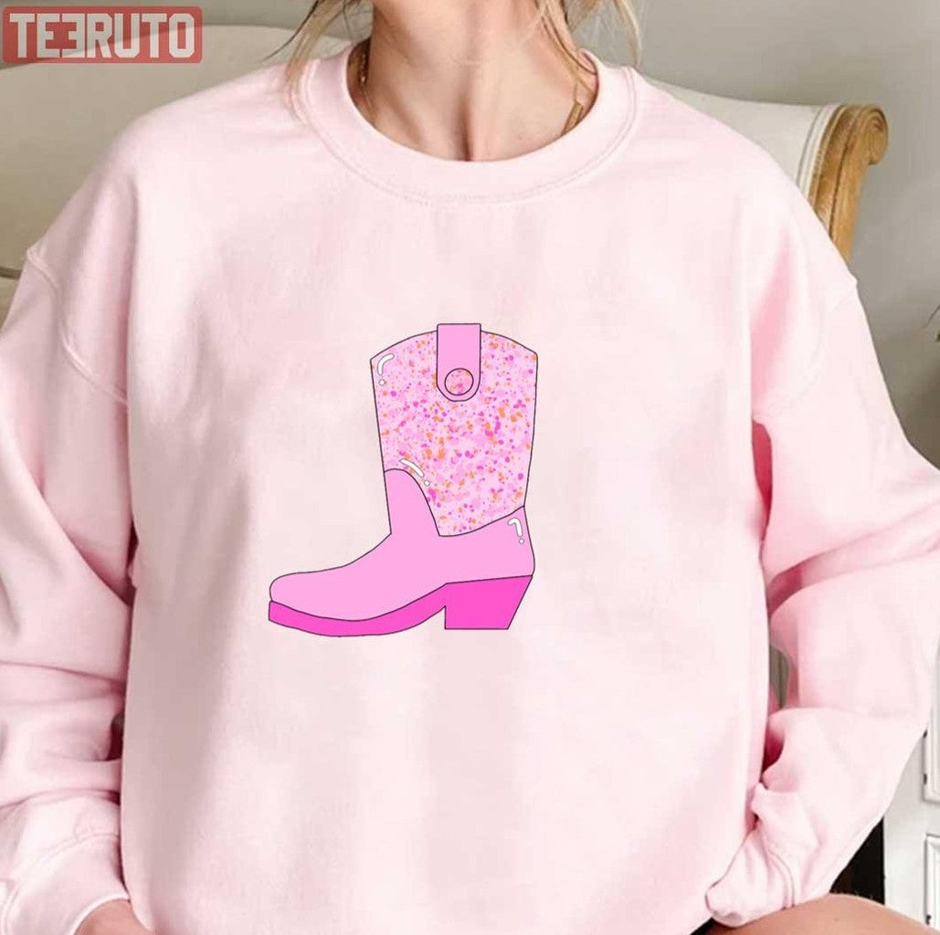 Preppy Pink Cowboy Boot Unisex T-Shirt