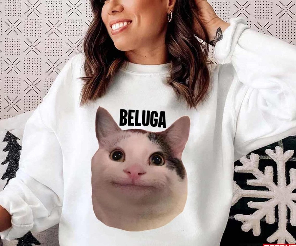 Beluga Cat Discord Pfp Unisex T-Shirt
