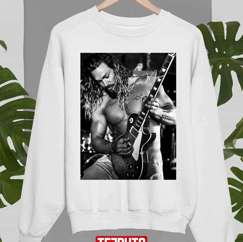 Sexy Jason Momoa Playing Guitar Unisex Sweatshirt Hooded