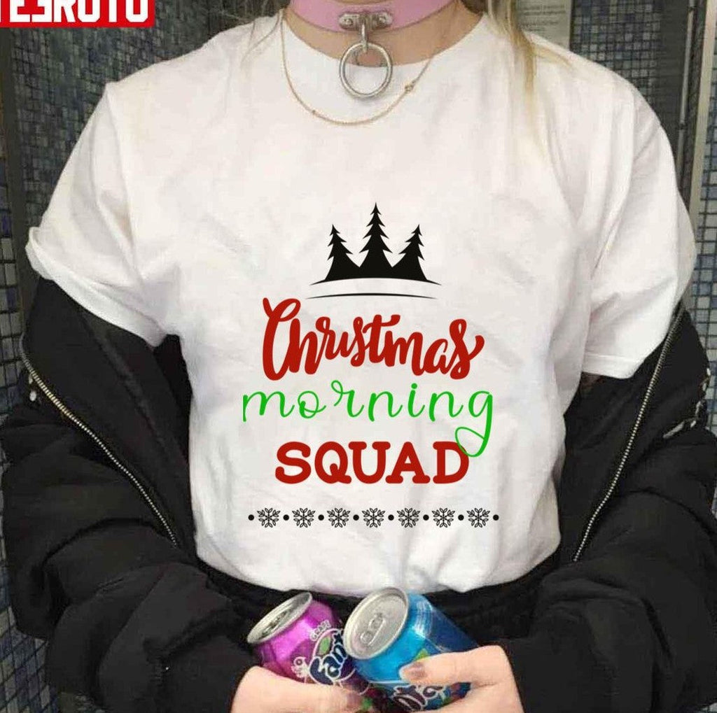 Squad Family Xmas Holidays Morning Design Unisex Sweatshirt