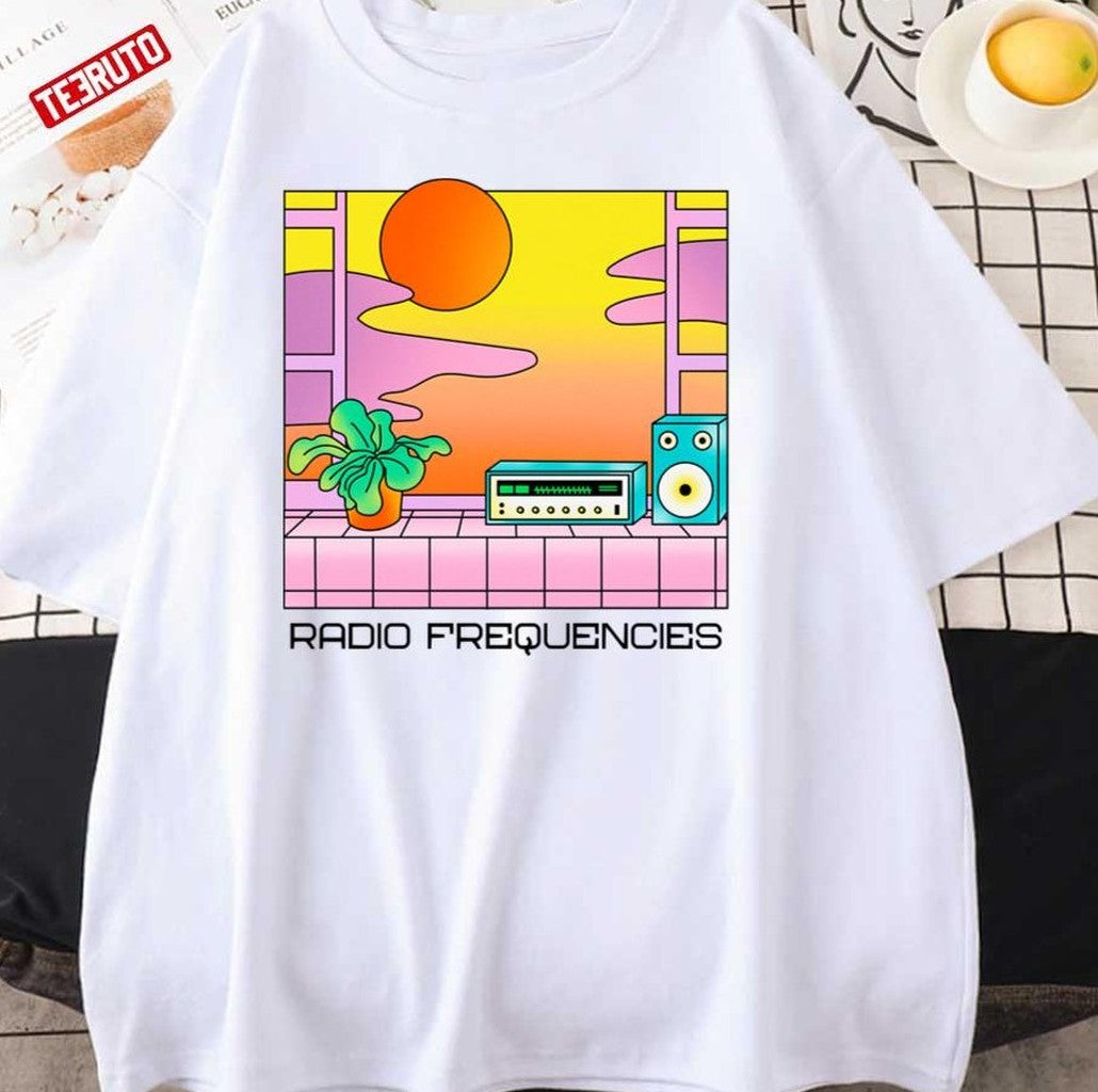 Radio Frequencies Aesthetic Vaporwave Unisex T-Shirt