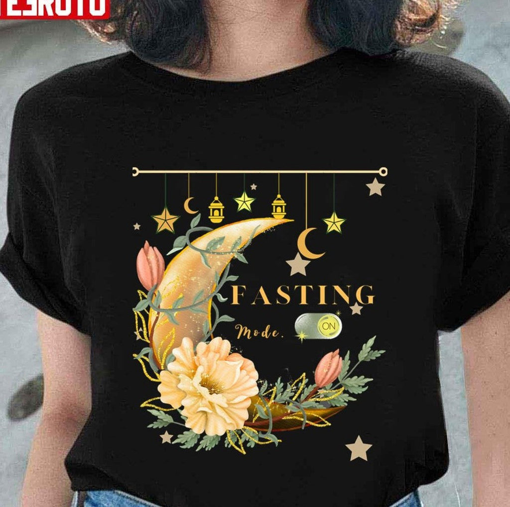 Beautiful Moon Vintage Fasting Mode Ramadan On Unisex T-shirt