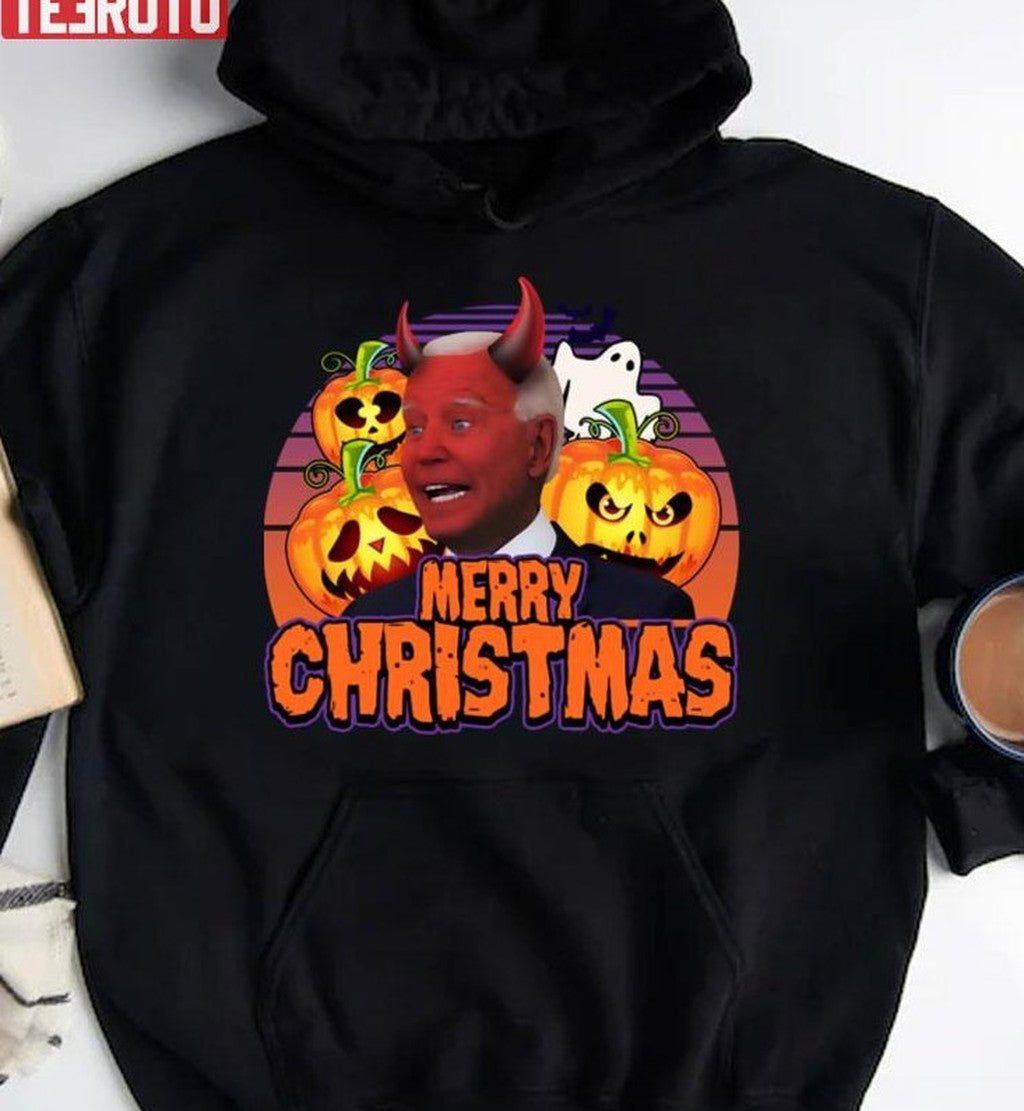 Biden Halloween Funny Confused Merry Christmas Unisex Sweatshirt