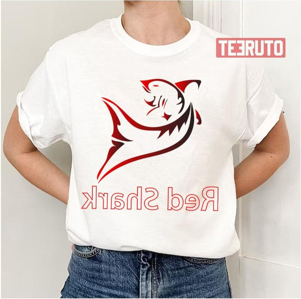 Red Shark In Reverse Unisex T-Shirt