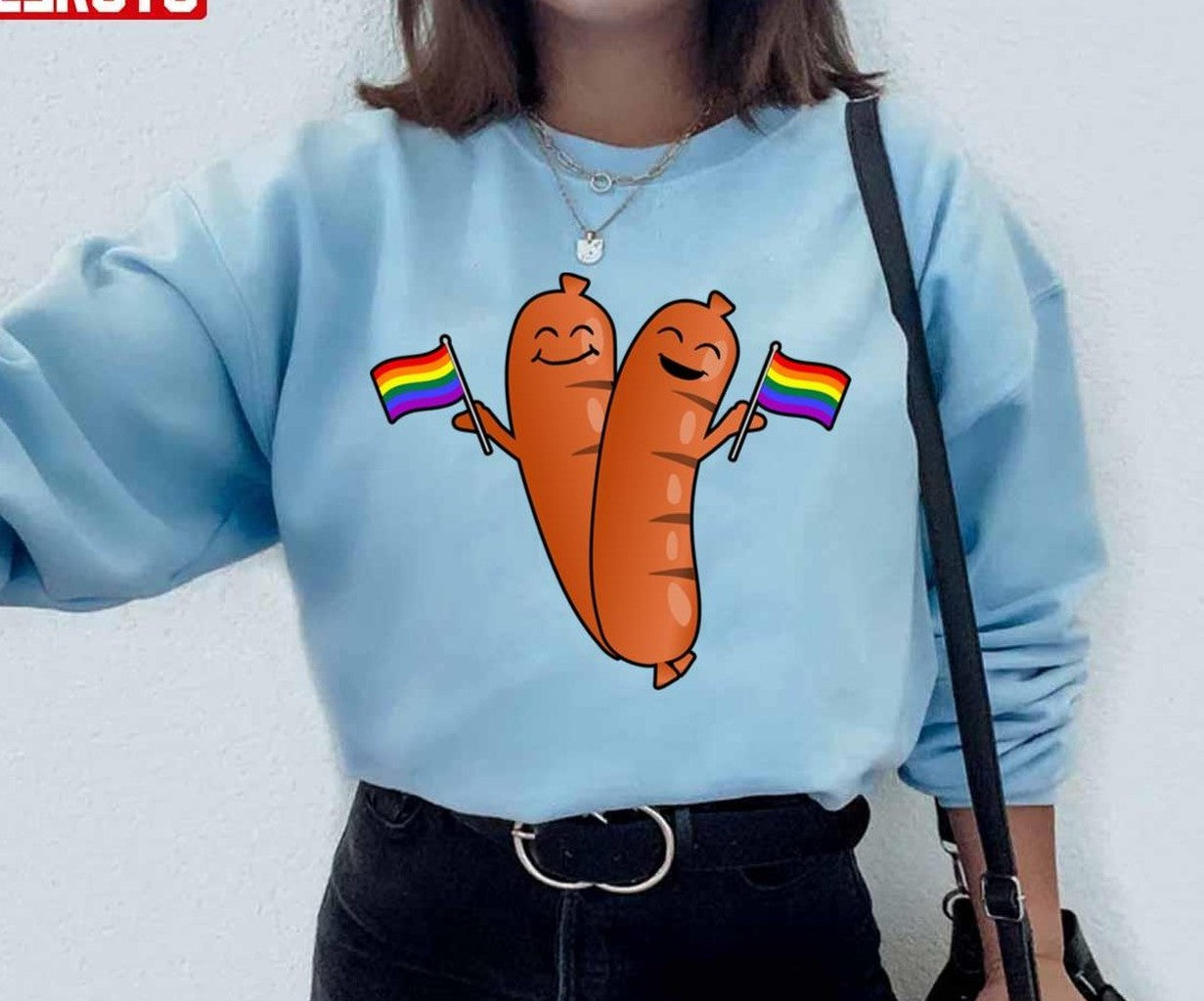 Sausages With Lgbtq Flags Unisex Sweatshirt