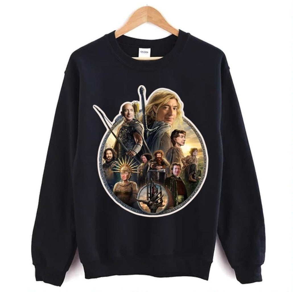 Rings Of Bezos Funny Rings Of Power Parody Unisex Sweatshirt